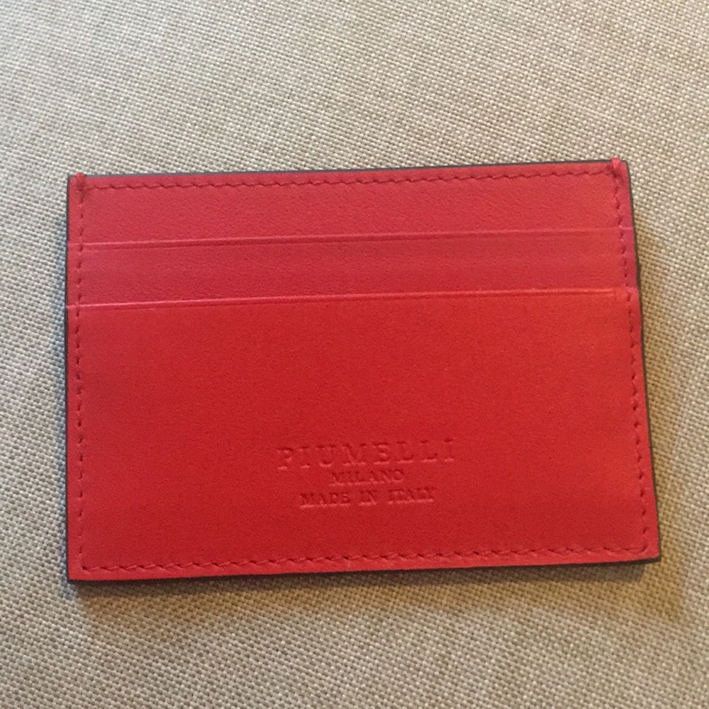 Real Italian leather card case by Piumelli Milano